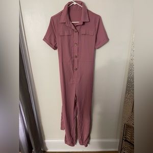 Rose colored jumpsuit